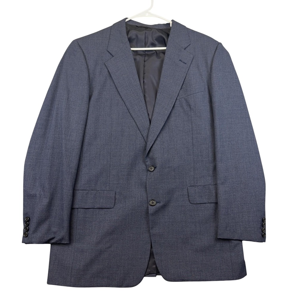 Hickey Freeman Blazer‎ Mens 42 Long Blue Two Button Suit Jacket Classic Fit USA